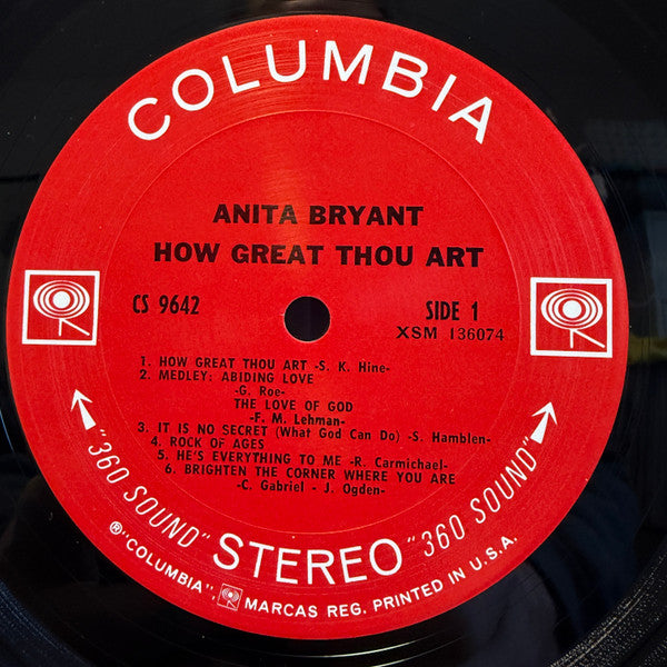 Anita Bryant : How Great Thou Art (LP, Album, San)