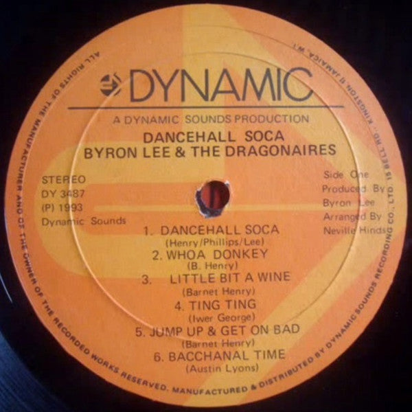 Byron Lee And The Dragonaires : Dance Hall Soca (LP, Album)