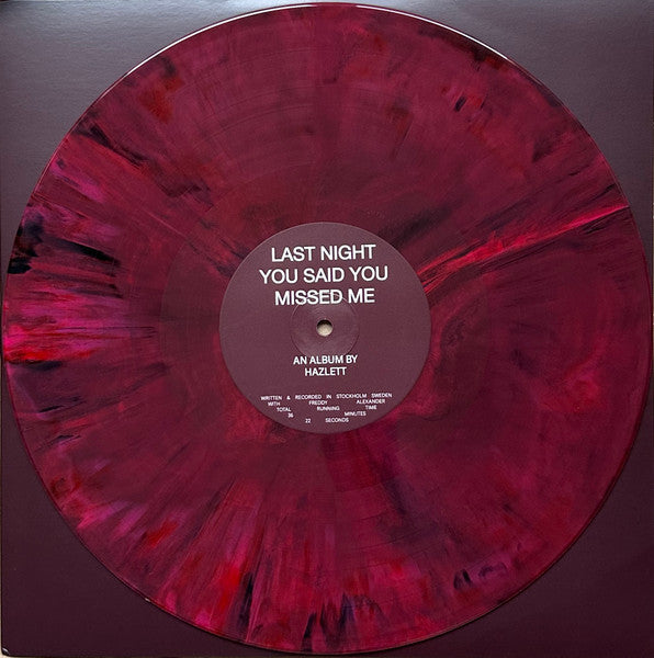 Hazlett (3) : Last Night You Said You Missed Me (LP, Album, Red)