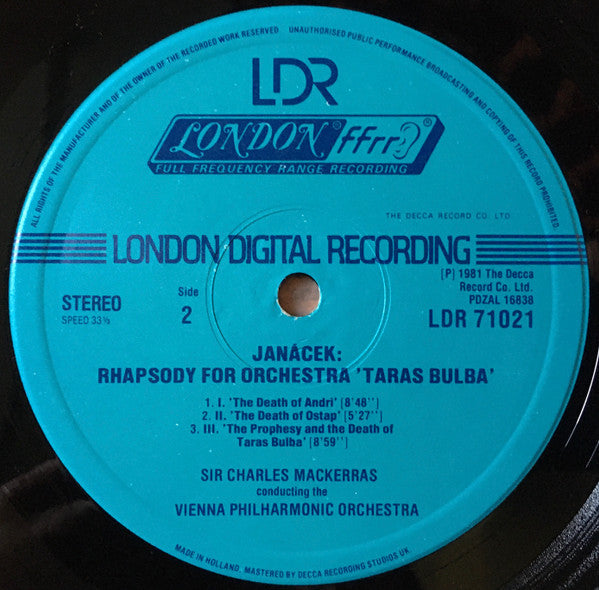 Leoš Janáček - Vienna Philharmonic*, Sir Charles Mackerras : Sinfonietta / Taras Bulba (LP, Album, Dig)