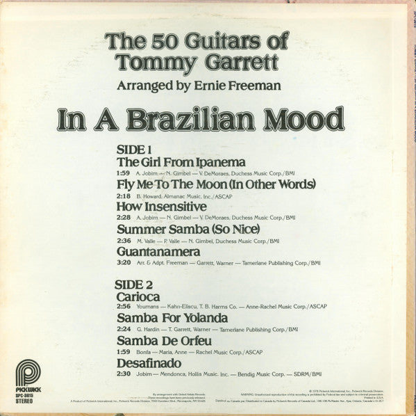 The 50 Guitars Of Tommy Garrett : In A Brazilian Mood (LP, Album, RE)
