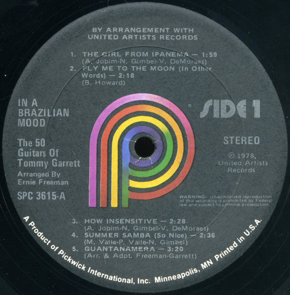 The 50 Guitars Of Tommy Garrett : In A Brazilian Mood (LP, Album, RE)