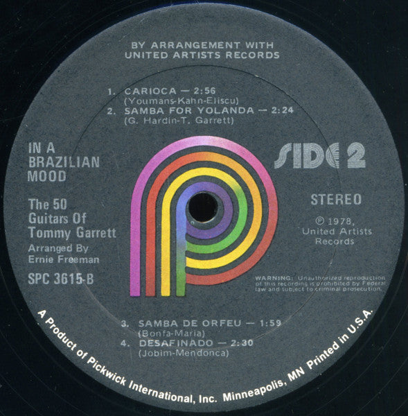 The 50 Guitars Of Tommy Garrett : In A Brazilian Mood (LP, Album, RE)