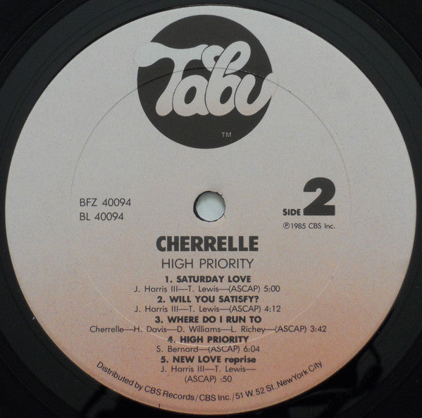 Cherrelle : High Priority (LP, Album, Car)