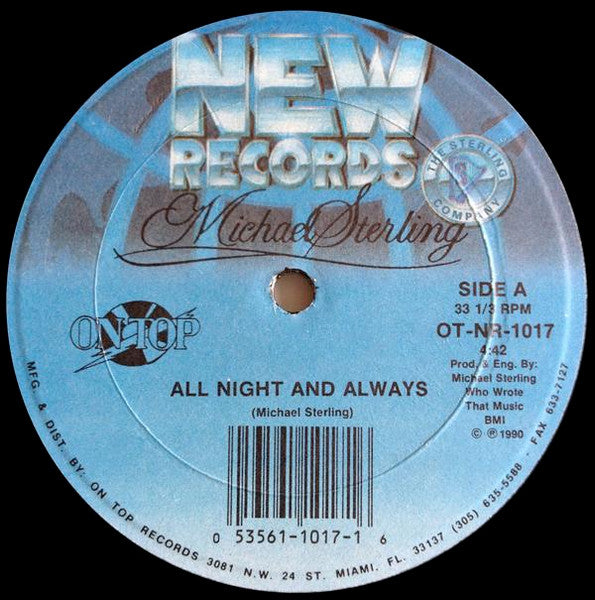 Michael Sterling : All Night And Always / Trouble (12")