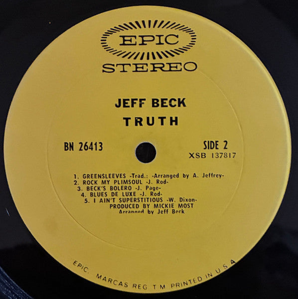 Jeff Beck : Truth (LP, Album, Ter)