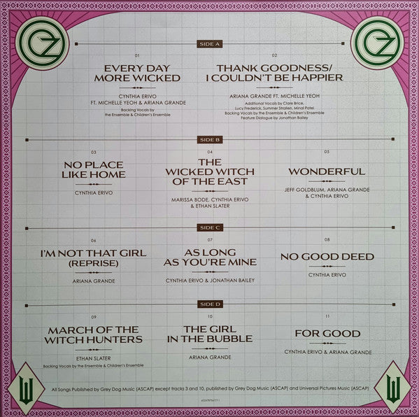 Stephen Schwartz : Wicked: For Good (The Soundtrack) (LP, Pin + LP, Gre + Album)