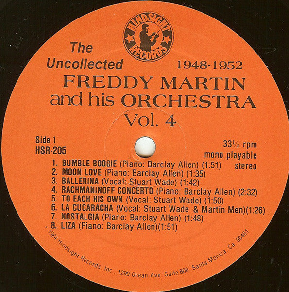 Freddy Martin And His Orchestra : The Uncollected Freddy Martin, Vol. 4, 1948 (LP, Mono)