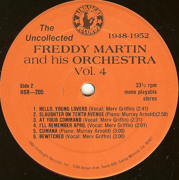 Freddy Martin And His Orchestra : The Uncollected Freddy Martin, Vol. 4, 1948 (LP, Mono)
