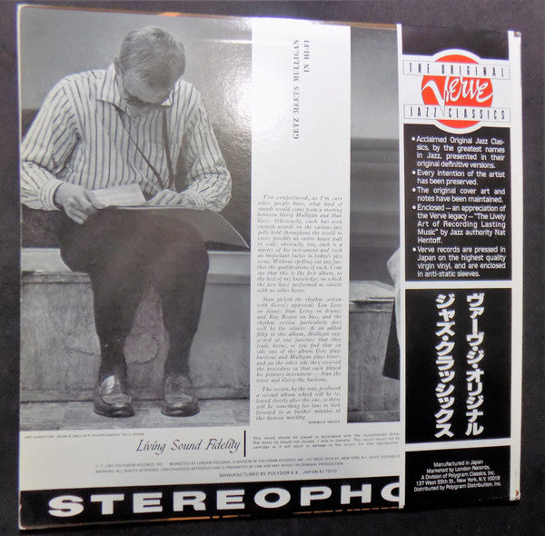 Getz* Meets Mulligan* : Getz Meets Mulligan In Hi-Fi (LP, Album, RE)
