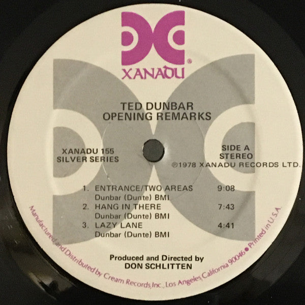 Ted Dunbar : Opening Remarks (LP, Album)