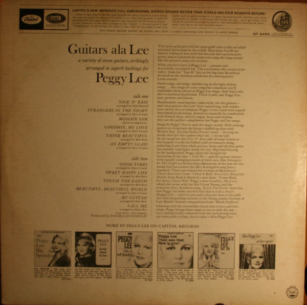 Peggy Lee : Guitars Ala Lee (LP, Album, Scr)
