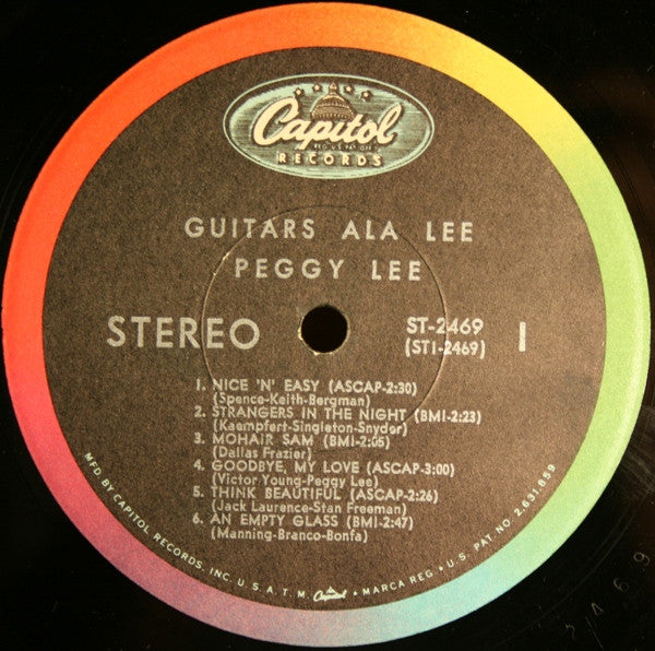 Peggy Lee : Guitars Ala Lee (LP, Album, Scr)