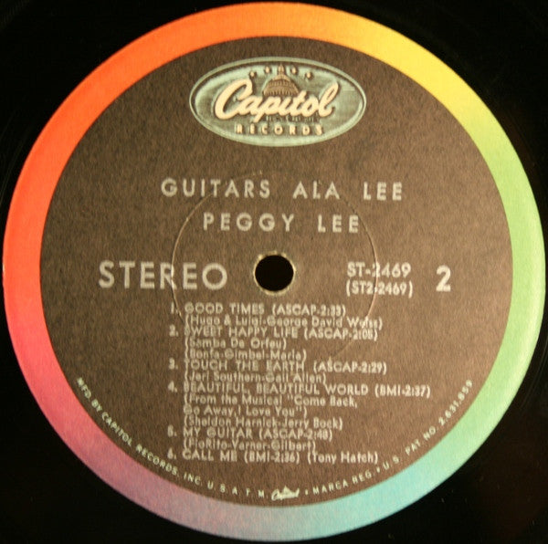 Peggy Lee : Guitars Ala Lee (LP, Album, Scr)