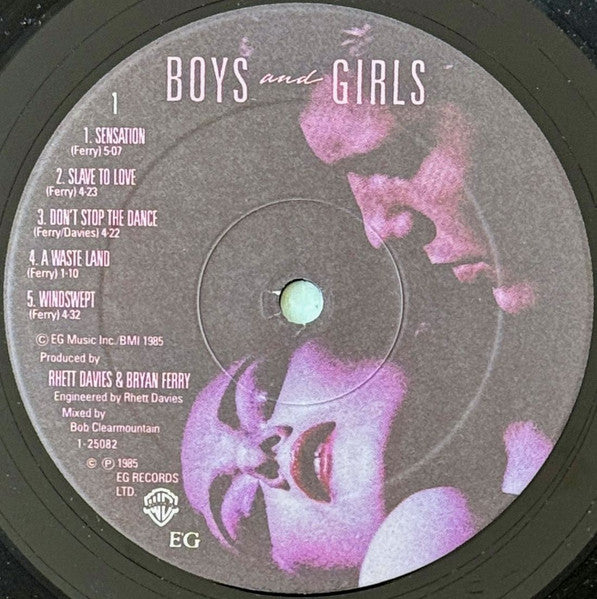 Bryan Ferry : Boys And Girls (LP, Album, Spe)
