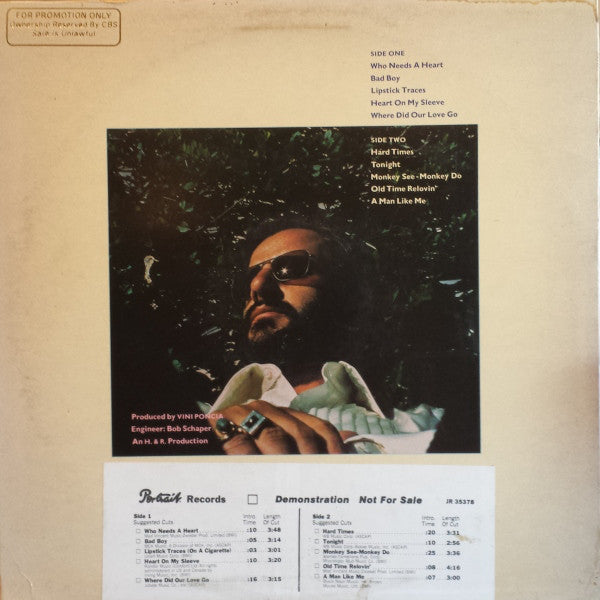 Ringo Starr : Bad Boy (LP, Album, Promo, San)