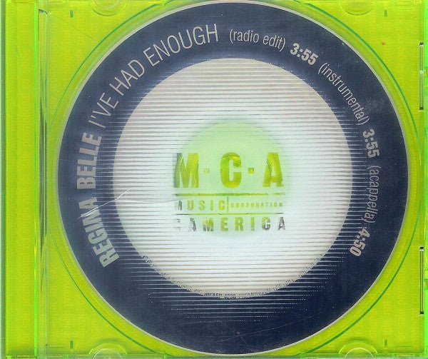 Regina Belle : I've Had Enough (CD, Single, Promo)