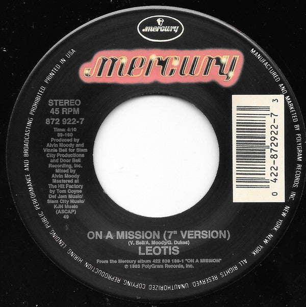 Leotis : On A Mission (7", Single)