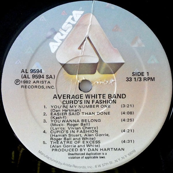 Average White Band : Cupid's In Fashion (LP, Album)