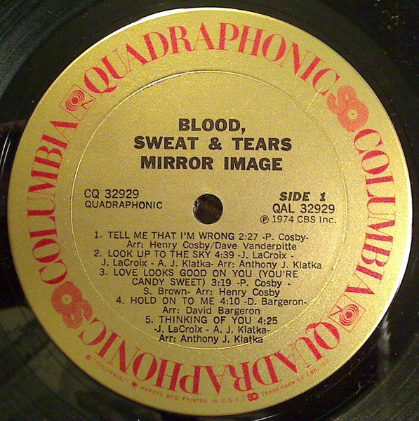 Blood, Sweat & Tears* : Mirror Image (LP, Album, Quad, Pit)