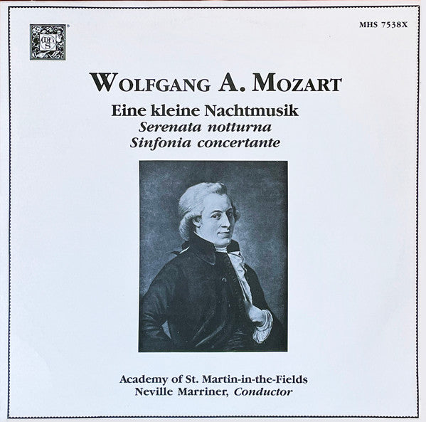 Wolfgang Amadeus Mozart - The Academy Of St. Martin-in-the-Fields / Sir Neville Marriner : Eine Kleine Nachtmusik (LP, Album)