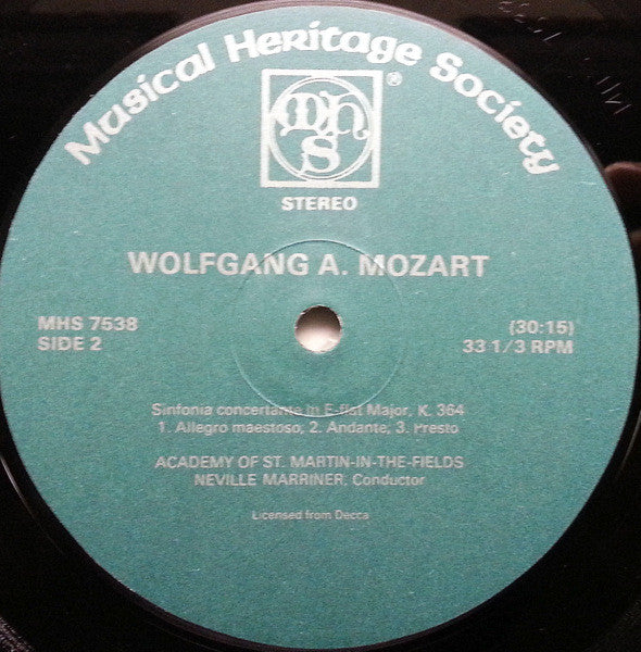 Wolfgang Amadeus Mozart - The Academy Of St. Martin-in-the-Fields / Sir Neville Marriner : Eine Kleine Nachtmusik (LP, Album)