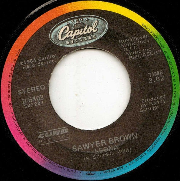 Sawyer Brown : Leona (7", Single)