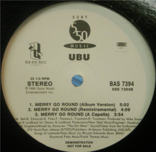 UBU (2) : Merry Go Round (12", Promo)