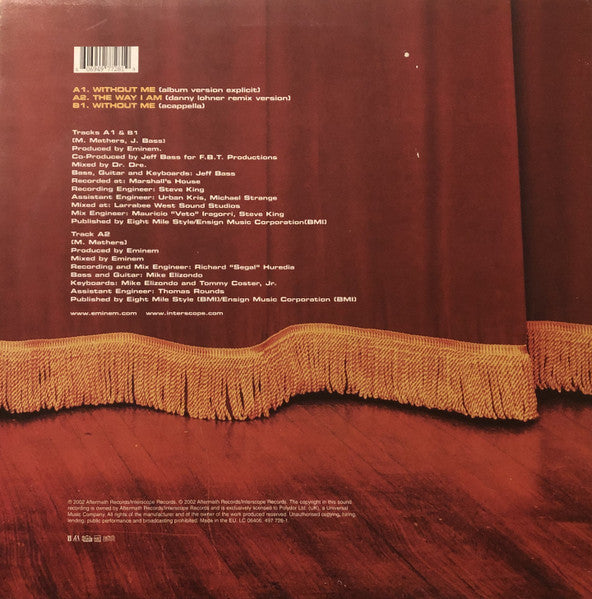 Eminem : Without Me (12", Single)