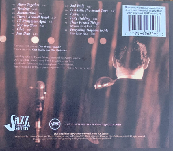 Chet Baker : In Paris - A Selection Of The Legendary Barclay Sessions 1955-1956 (CD, Comp, Club, RM)