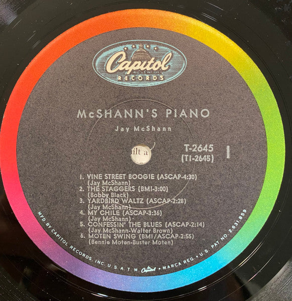 Jay McShann : McShann's Piano (LP, Album, Mono)
