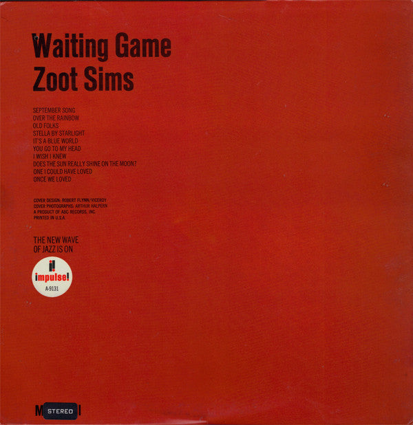 Zoot Sims : Waiting Game (LP, Album, Gat)