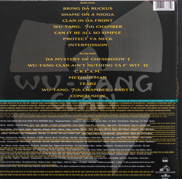 Wu-Tang Clan : Enter The Wu-Tang (36 Chambers) (LP, Album, RE, Uni)
