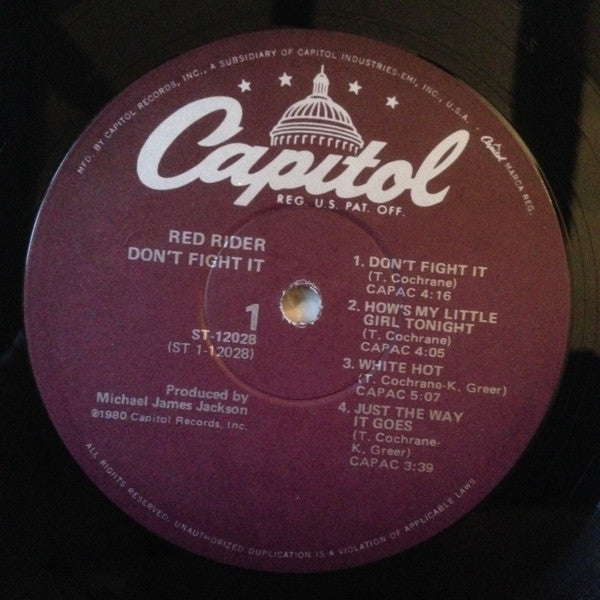Red Rider : Don't Fight It (LP, Album, Win)