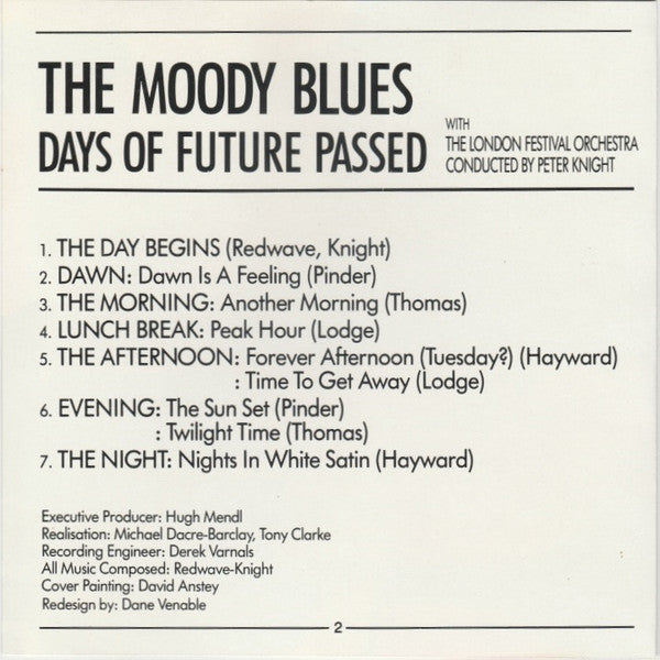 The Moody Blues : Days Of Future Passed (CD, Album, Club, RE)