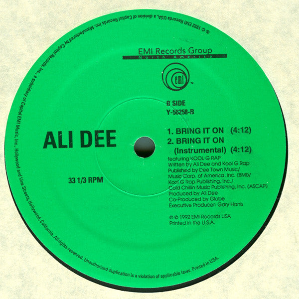 Ali Dee : Who's Da Flava (12")