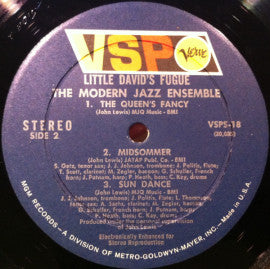 The Modern Jazz Ensemble : Little David's Fugue (LP, Album, RE)