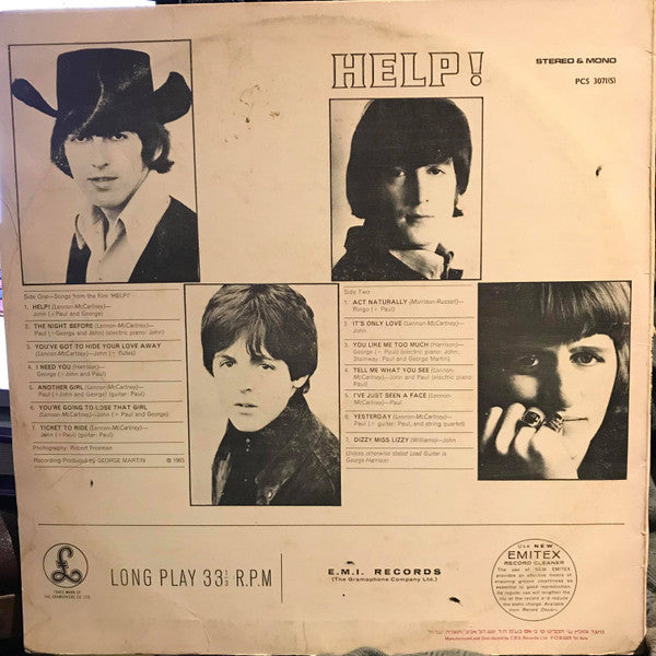 The Beatles : Help! (LP, Album, RE)