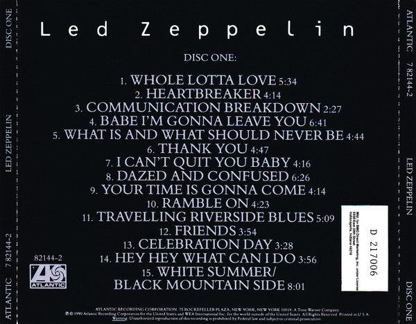 Led Zeppelin : Led Zeppelin (4xCD, RM + Box, Comp, Club)