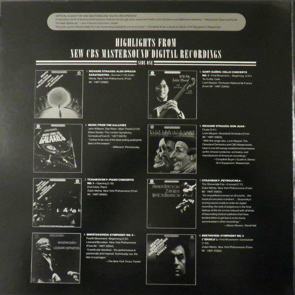 Various : CBS Mastersound Highlights (LP, Comp, Promo, Smplr)