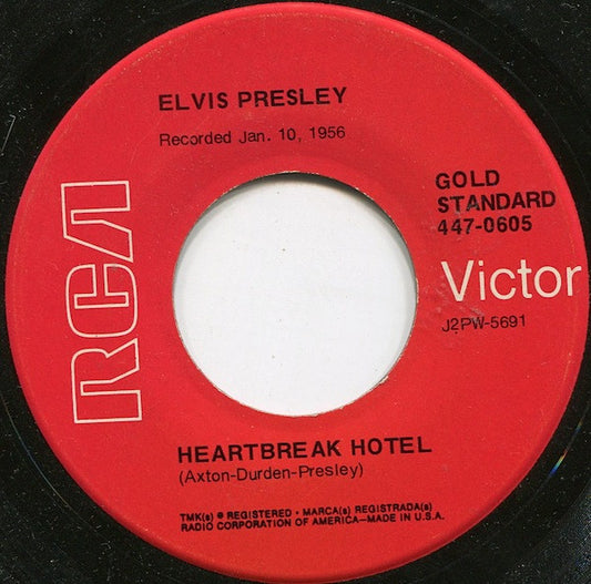 Elvis Presley : Heartbreak Hotel (7", RE)