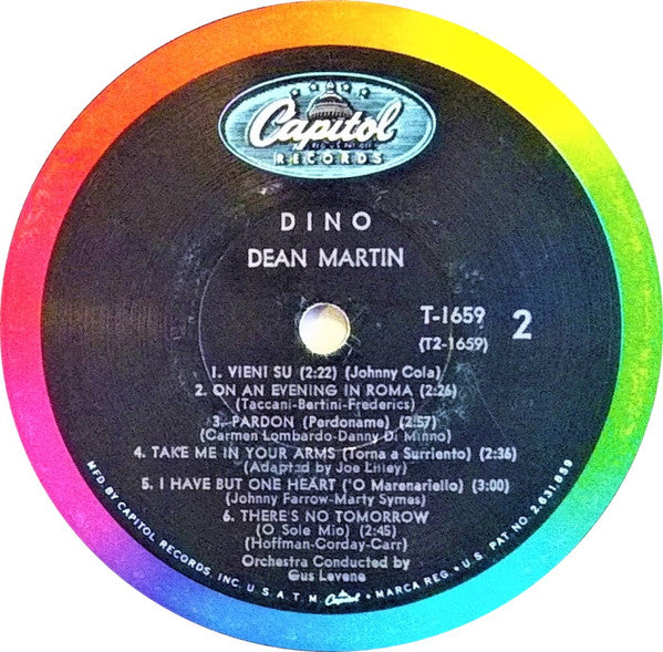 Dean Martin : Dino: Italian Love Songs (LP, Album, Mono)