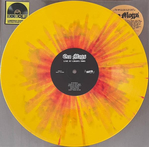 Cro-Mags : Live At CBGB's 1985 (LP, RSD, Ltd, Yel)