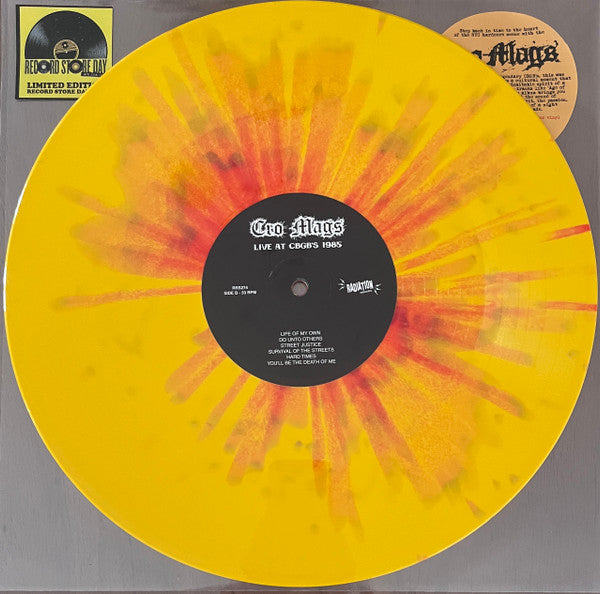 Cro-Mags : Live At CBGB's 1985 (LP, RSD, Ltd, Yel)