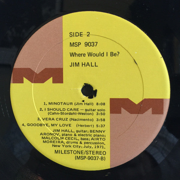 Jim Hall : ...Where Would I Be? (LP, Album, Yel)