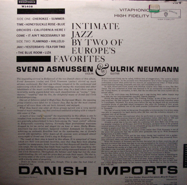 Svend Asmussen & Ulrik Neumann : Danish Imports (LP, Album, Mono)