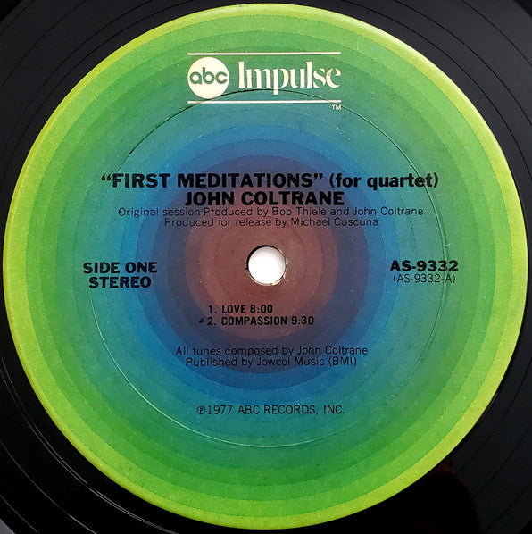 John Coltrane : First Meditations (For Quartet) (LP, Album, San)