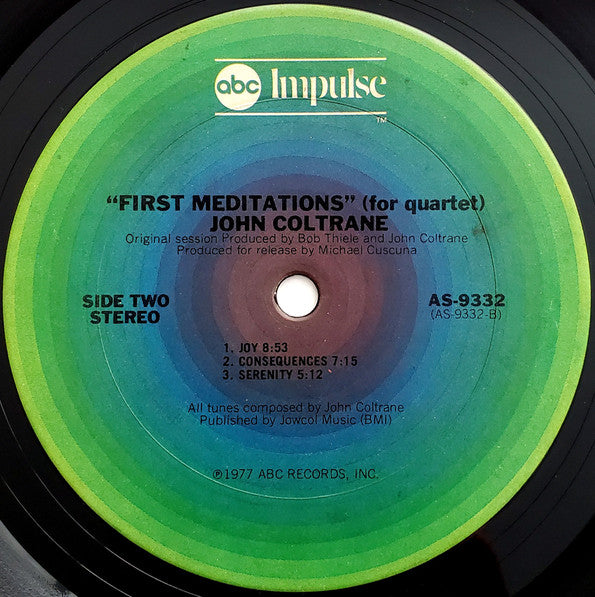 John Coltrane : First Meditations (For Quartet) (LP, Album, San)
