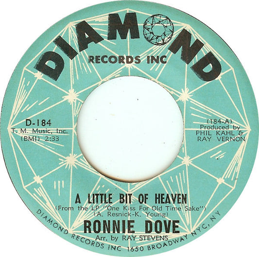 Ronnie Dove : A Little Bit Of Heaven (7", Single)