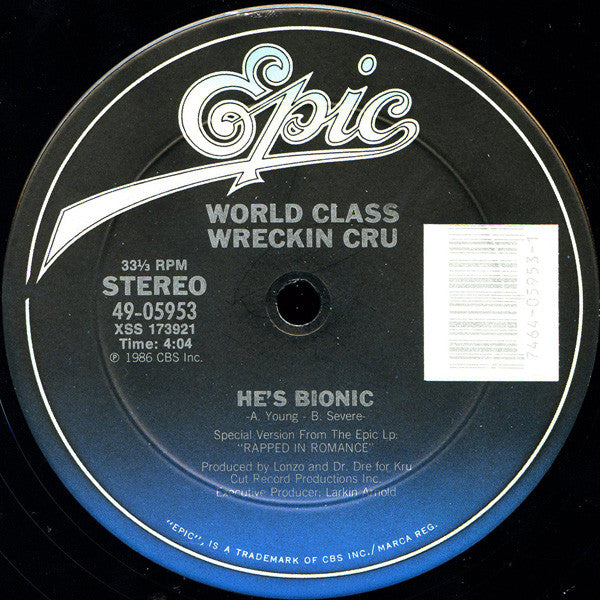 World Class Wreckin Cru* : The Fly / He's Bionic (12", Pit)